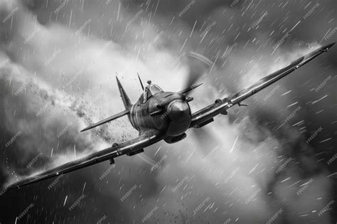 Premium Photo Vintage Ww2 Fighter Plane Soaring Through The Skies