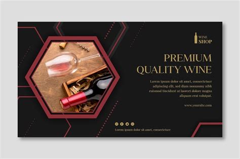 Plantilla De Banner De Anuncio De Tienda De Vinos Vector Premium