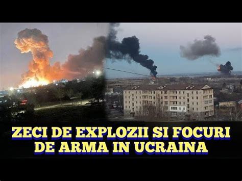 Momentul Inceperii Razboiului In Ucraina Zeci De Explozii Si Focuri De