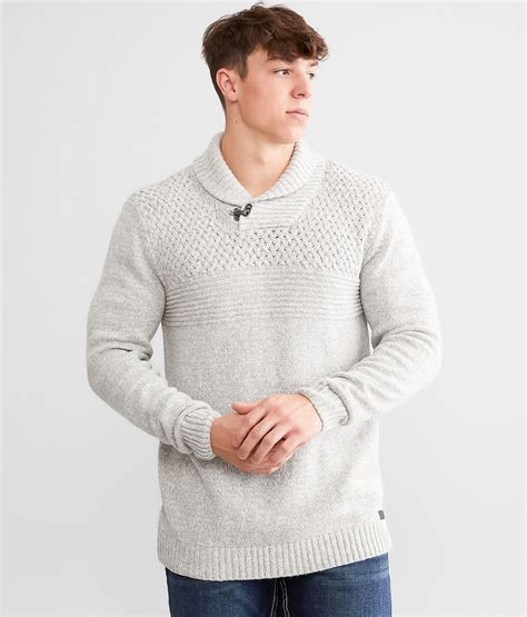 Outpost Makers Shawl Sweater Mens Sweaters In Fog Melange Buckle