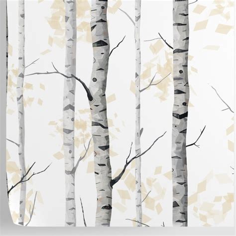 Papier Peint For T De Bouleaux Noir Et Blanc X Cm Natura