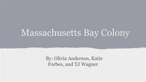 Ppt Massachusetts Bay Colony Powerpoint Presentation Free Download Id 1522096