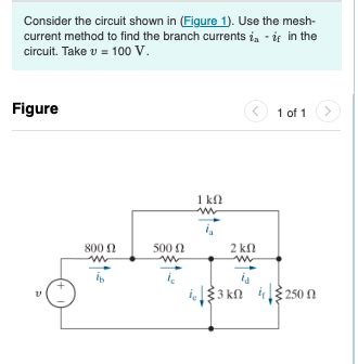 Solved Consider The Circuit Shown In Figure 1 Use Th