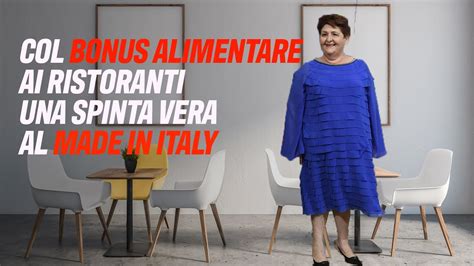 Col Bonus Alimentare Ai Ristorantiuna Spinta Vera Al Made In Italy