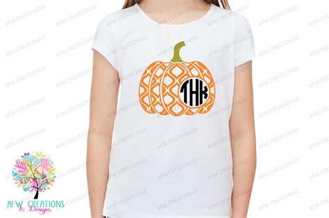 Monogram Pattern Pumpkins Svg Dxf Eps Cut Files By Afw Designs