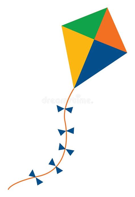 Kite with Bows, Vector or Color Illustration Stock Vector ...