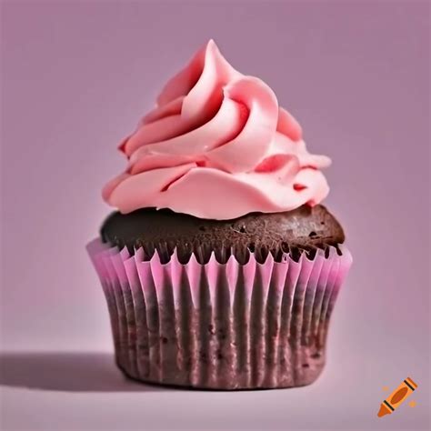 Chocolate Cupcakes With Pink Frosting On Craiyon