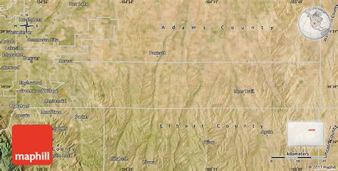 Satellite Map of Arapahoe County