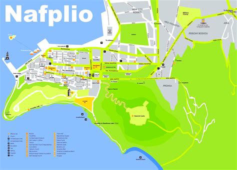 Nafplio sightseeing map - Ontheworldmap.com