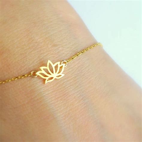 Lotus Bracelet Etsy