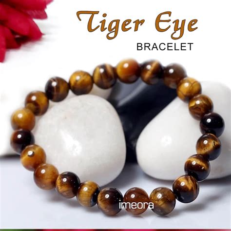 Tiger Eye Bracelet Certified Tiger Eye Stretchable Bracelet Imeora