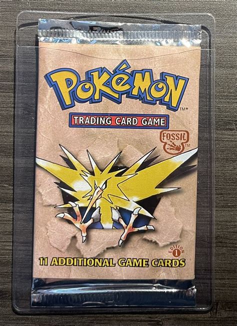 Pokemon Fossil 1st Edition Booster Pack Wotc Zapdos Art Factory Sealed Ebay