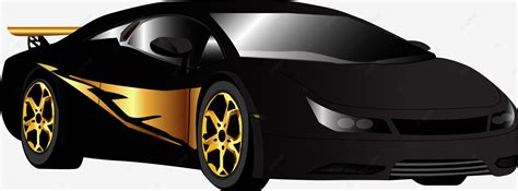 Luxury Sports Car Black And Gold Simulation Luxury Sports Car Black