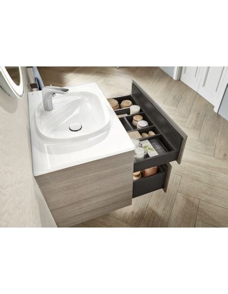 Mueble Lavabo Roca Beyond 2 Cajones Blanco Brillo