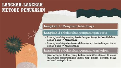 PPT Mata Kuliah Riset Operasi Untuk Materi Metode Penugasan PPT