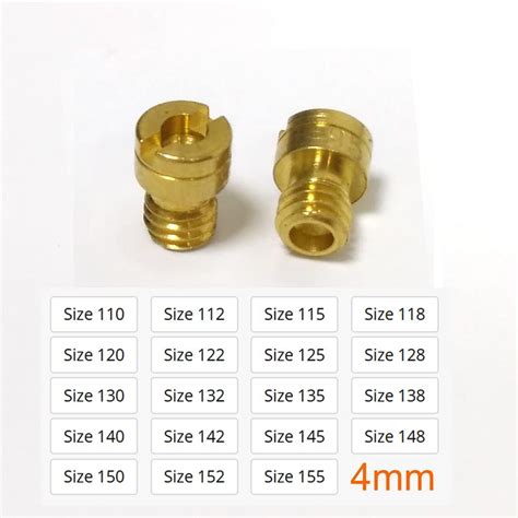 Carburador De Motocicleta De 4mm Rosca M4 Tama O De Chorro Principal