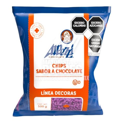 Alpezzi Chocolate Chips VIOLETA Bolsa Con 500g Caja Con 20 Bolsas 20