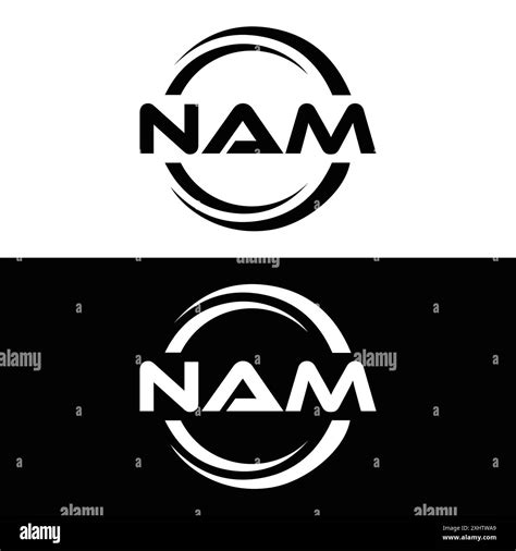 NAM logo. N A M design. White NAM letter. NAM, N A M letter logo design ...