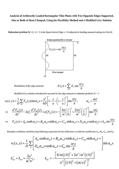 Analysis Of Arbitrarily Loaded Rectangular Thin Plates With Two