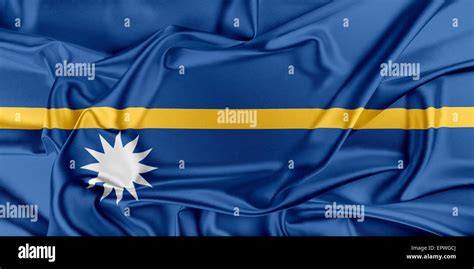 Ondeando la bandera de nauru fotografías e imágenes de alta resolución