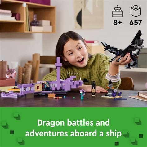 Lego 21264 Minecraft The Ender Dragon And End Ship Building Toy Set