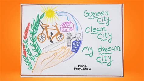 Clean City Green City Drawing for Competition | Keep Your City Clean ...