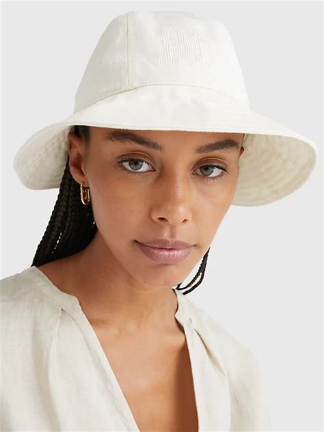 Iconic Th Monogram Bucket Hat Beige Tommy Hilfiger