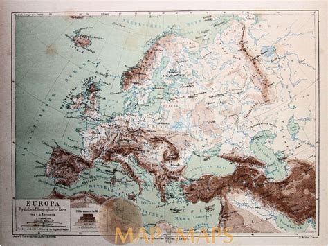 Topographical Map Of Europe