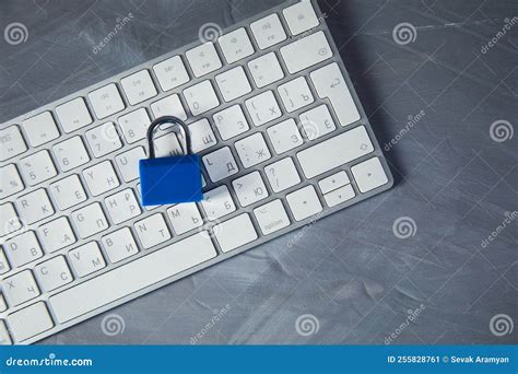 Lock on the keyboard stock image. Image of virus, protection - 255828761