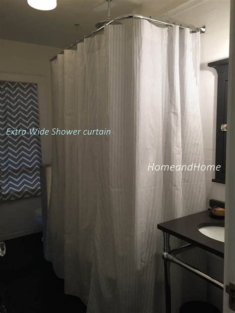 Shower curtain Extra long shower curtain Extra wide shower | Etsy