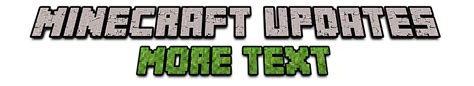 Minecraft Updates Font Style Textcraft