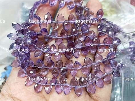 7 Inch Strand Super Finest Quality Natural Pink Amethyst Faceted Fancy