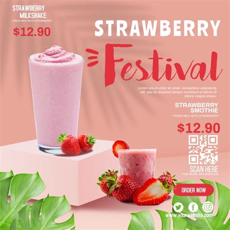 Copy Of Strawberry Smoothie Postermywall