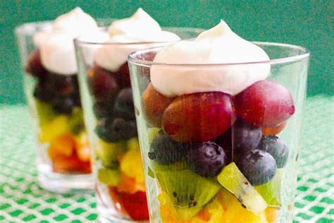 Rainbow Fruit Parfaits Recipe With Dairy Free Topping