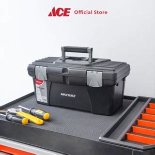 Jual Ace Maxbuilt 16 Inci Kotak Perkakas Plastik Hitam Toolbox Tempat