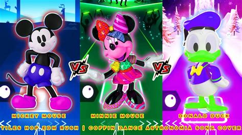 Mickey Mouse Vs Minnie Mouse Vs Donald Duck Tiles Hop Edm Rush