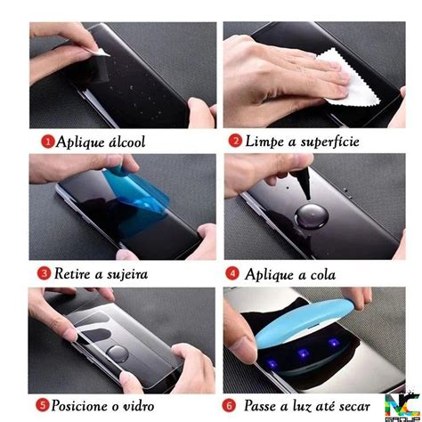 Kit Película vidro UV Cola Liquida Curvada para S20 NC Newcase No