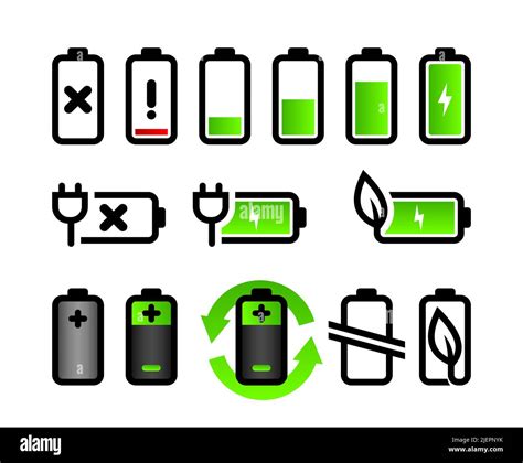 Jeu D Ic Nes De Batterie Vector Ic Nes De Niveau De Batterie De