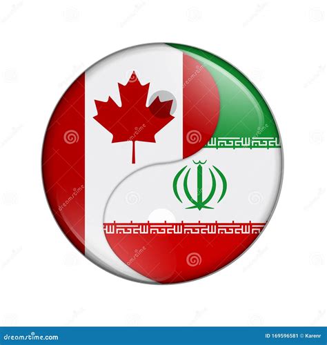 Canada And Iran Working Together Stock Illustration Illustration Of