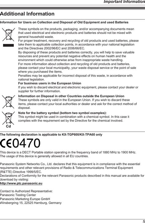 Panasonic Of North America 96NKX TPA60 DECT 6 0 Cordless Telephone