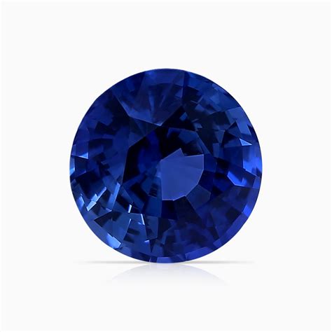 Gia Certified Round Blue Sapphire Halo Ring With Diamonds Angara