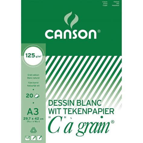 Canson bloc de dessin C à grain 125 g m² ft 29 7 x 42 cm A3