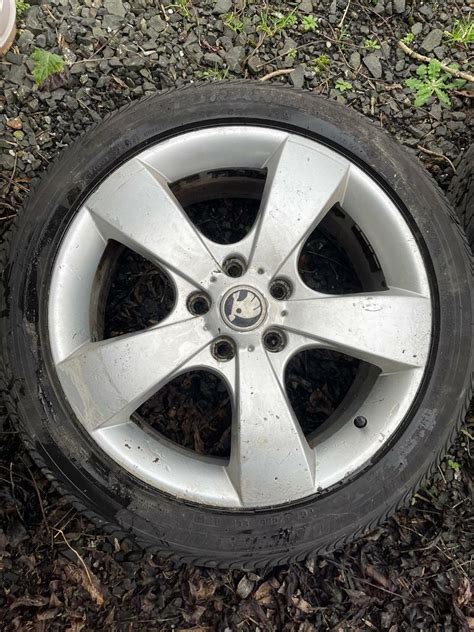 17” GENUINE SKODA OCTAVIA ALLOY WHEELS ALLOYS TYRES WHEELS RIMS PCD 5X ...