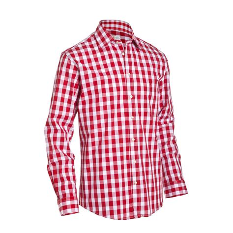 Bavarian Checkered Shirt Dark Red