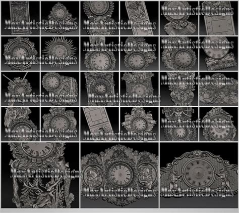 Models Of D Printed Wall Clocks In Stl Format For Cnc Machines D