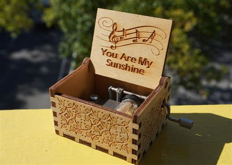 Handmade You Are My Sunshine Wooden Music Box Chopins Box Chopinsbox