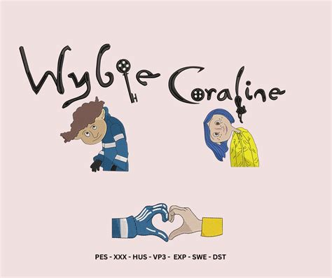 Coraline And Wybie Embroidery Design Coraline Embroidery File