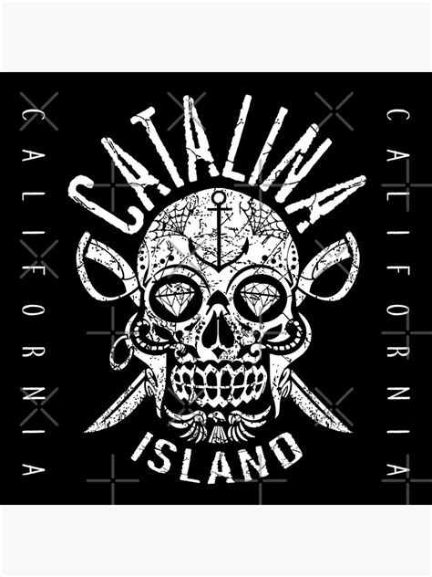 "Catalina Island California, Sugar Skull and Daggers, Halloween Pirate ...