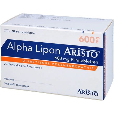 ALPHA LIPON ARISTO 600 Mg Film Coated Tablets 100 Pcs Pahrmacydiscount