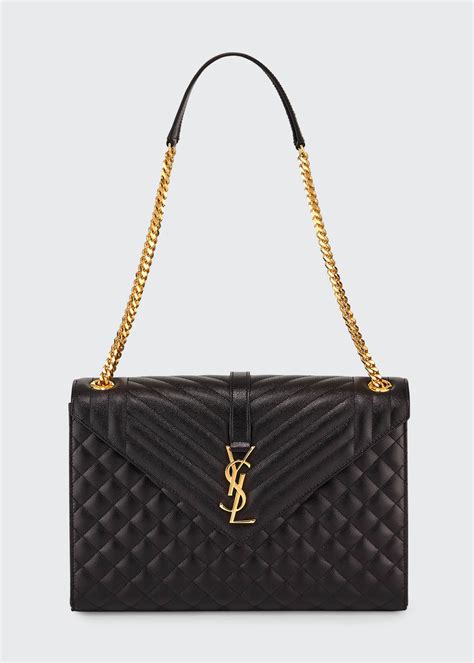 Saint Laurent Monogram Ysl V Flap Large Tri Quilt Envelope Chain